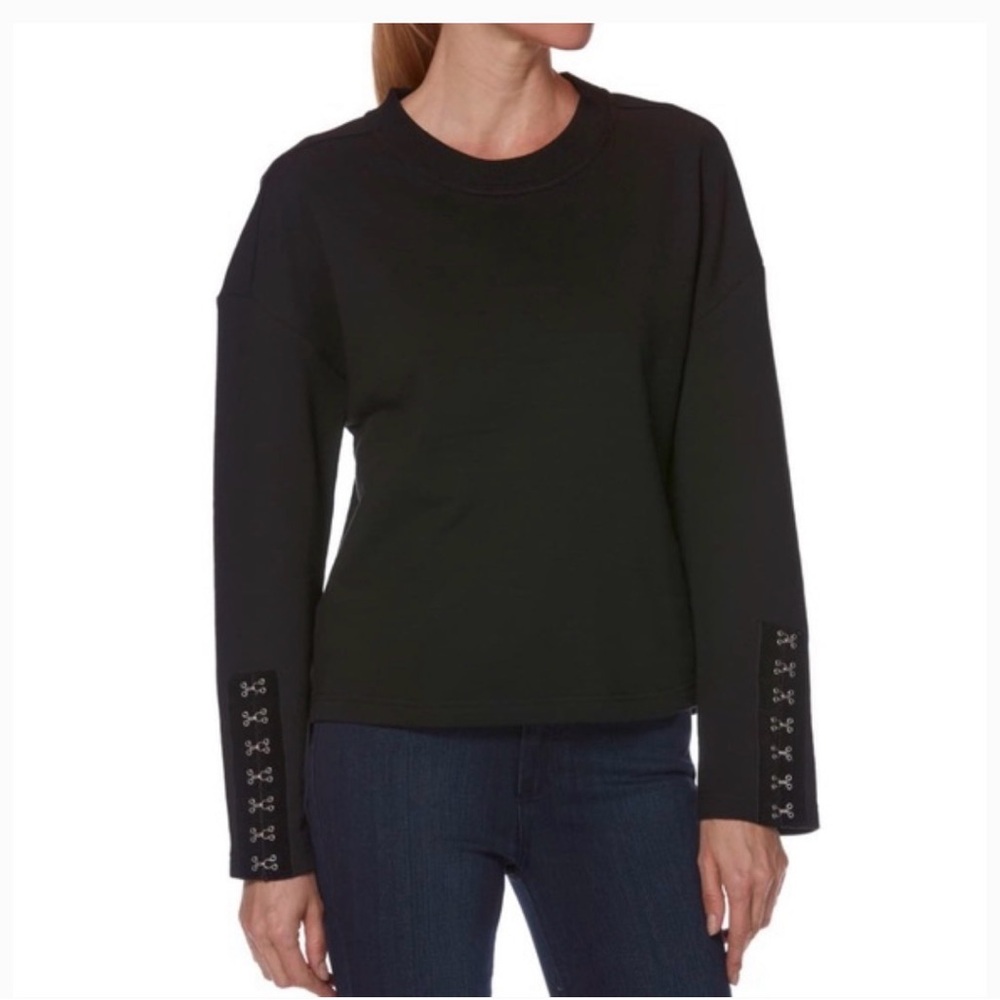 PAIGE Black Crew Neck Top
